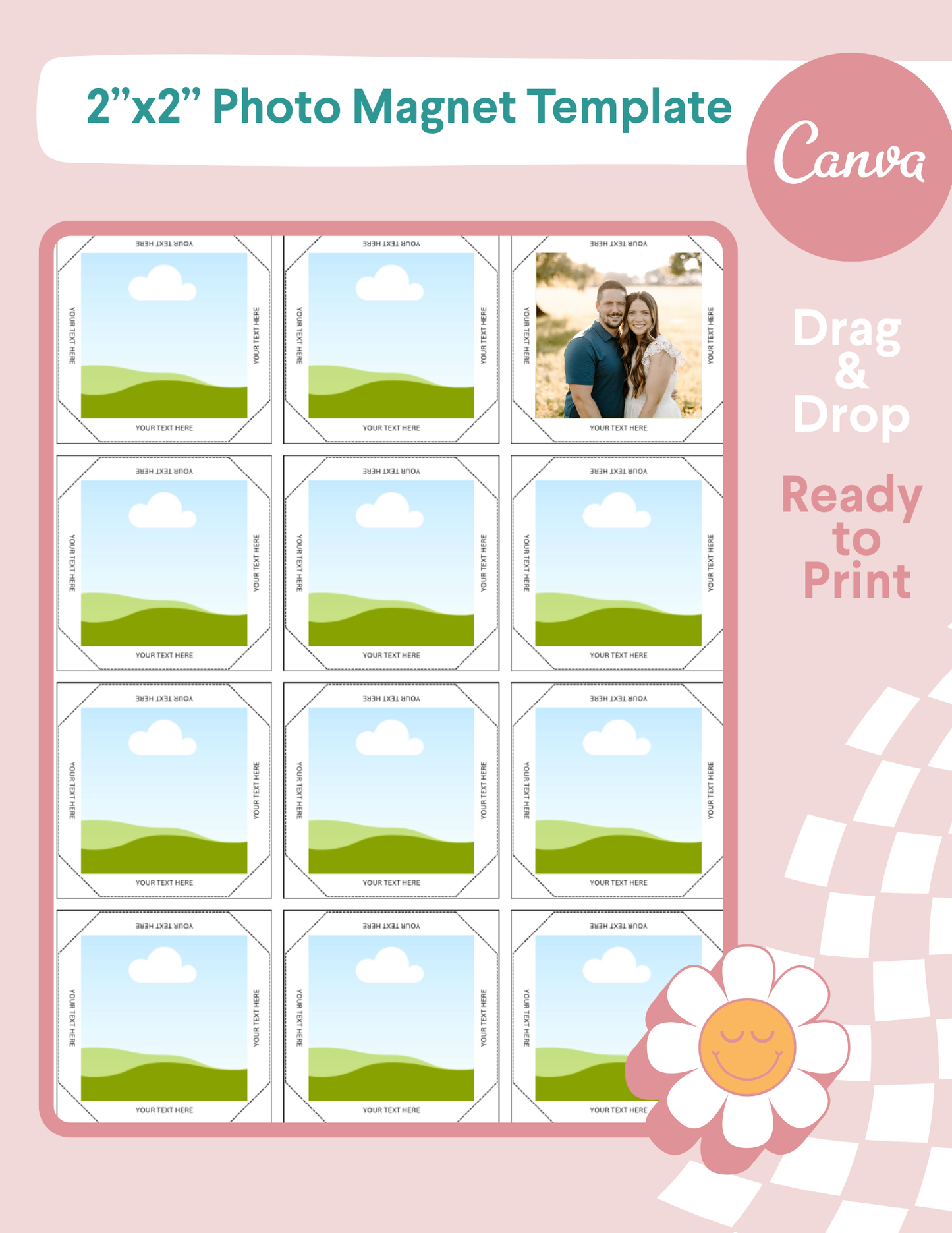 2”x2” Photo Magnet Template